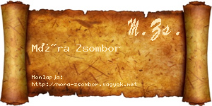 Móra Zsombor névjegykártya